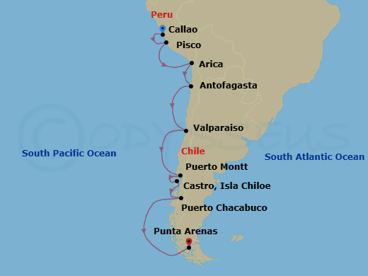 Itinerary map