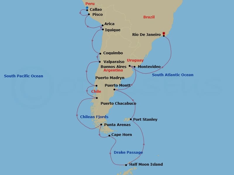 Itinerary map