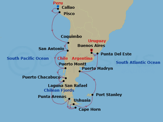 Itinerary map