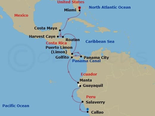 Itinerary map