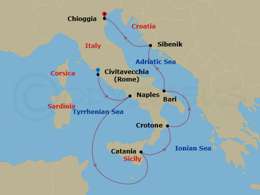 Itinerary map