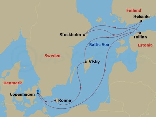 Itinerary map