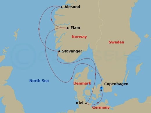 Itinerary map