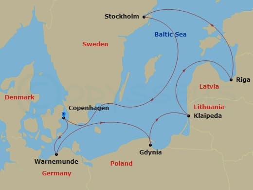 Itinerary map