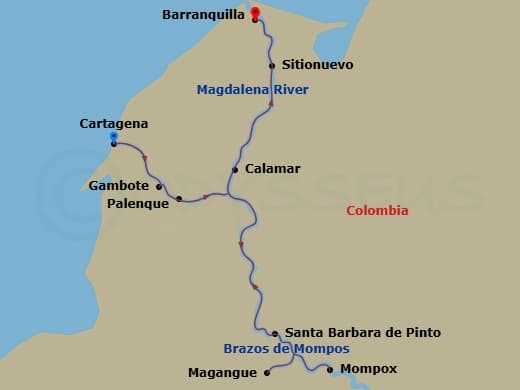 Itinerary map