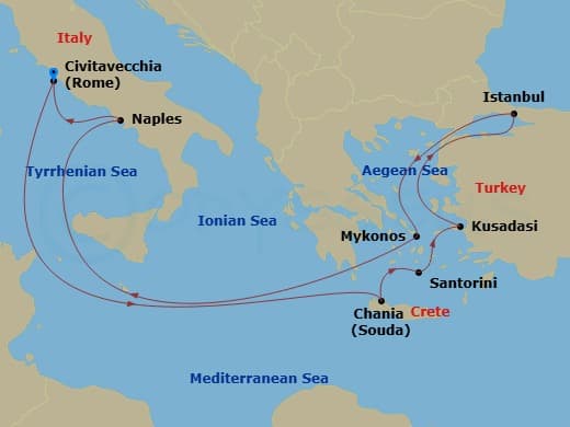 Itinerary map