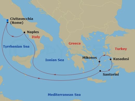 Itinerary map