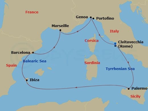 Itinerary map