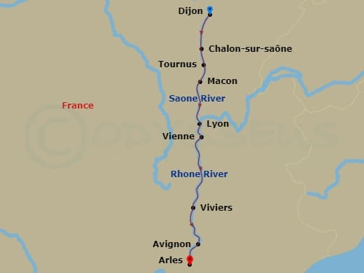 Itinerary map