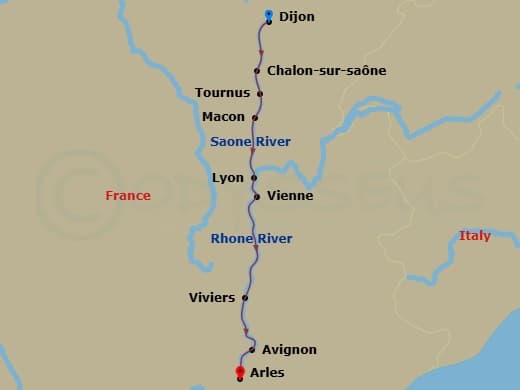 Itinerary map