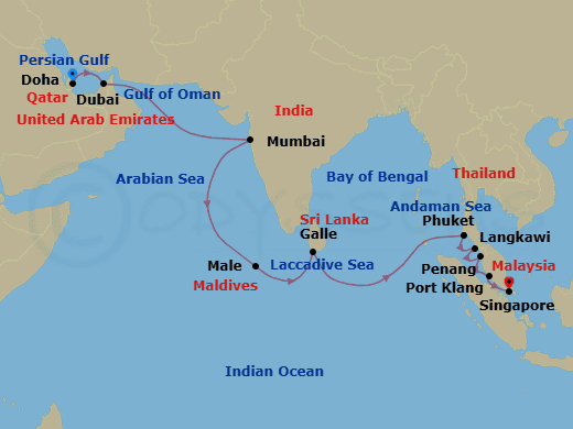 Itinerary map