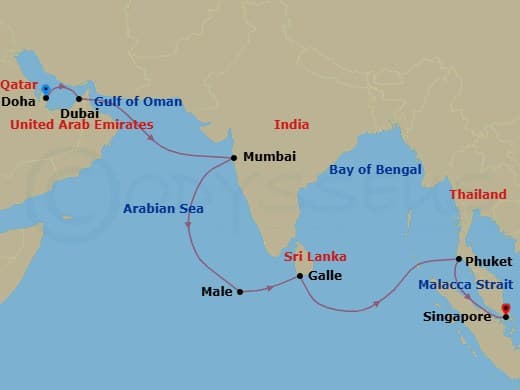 Itinerary map