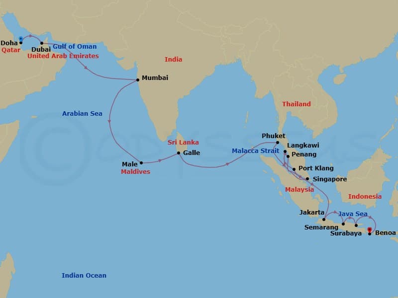 Itinerary map