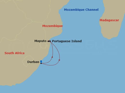 Itinerary map