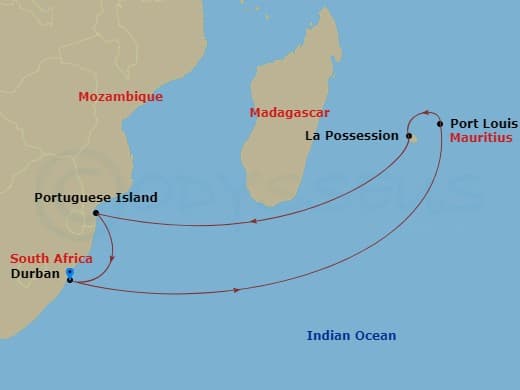 Itinerary map