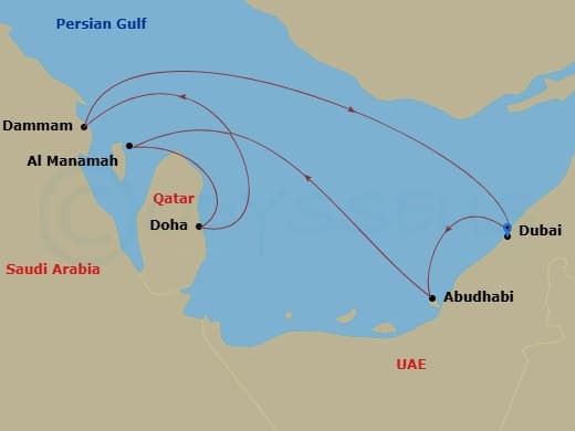 Itinerary map