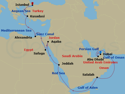 Itinerary map