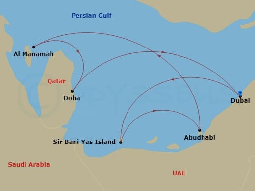 Itinerary map