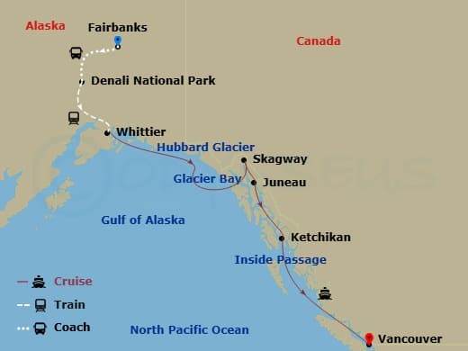 Itinerary map