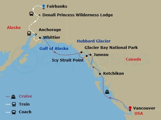 Itinerary map