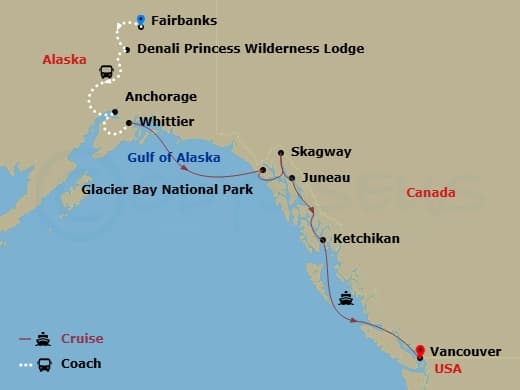 Itinerary map