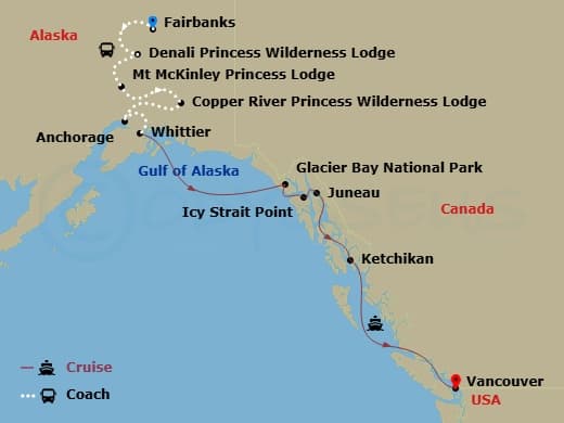 Itinerary map