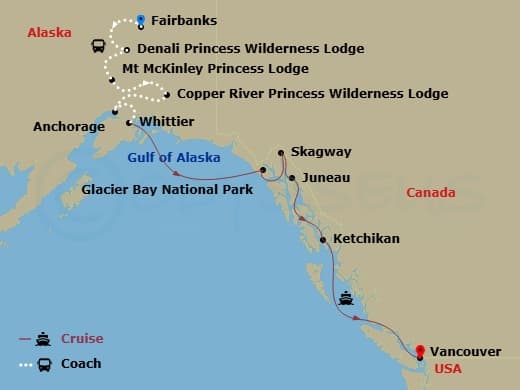 Itinerary map