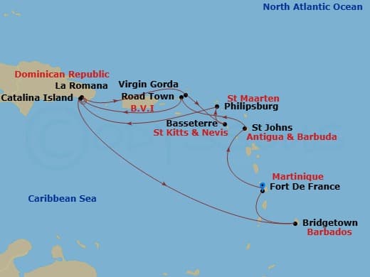 Itinerary map