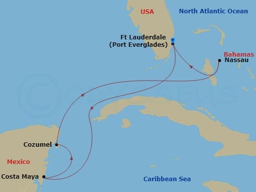 Itinerary map