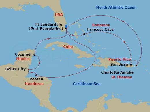 Itinerary map