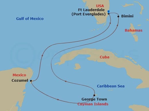 Itinerary map