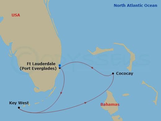 Itinerary map