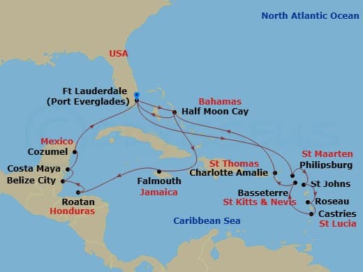 Itinerary map