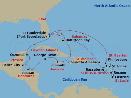 Itinerary map