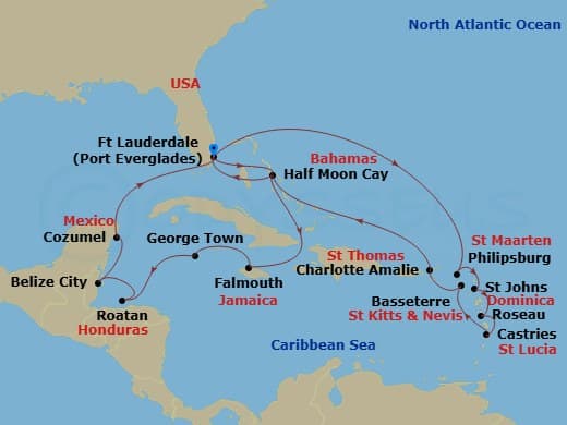 Itinerary map