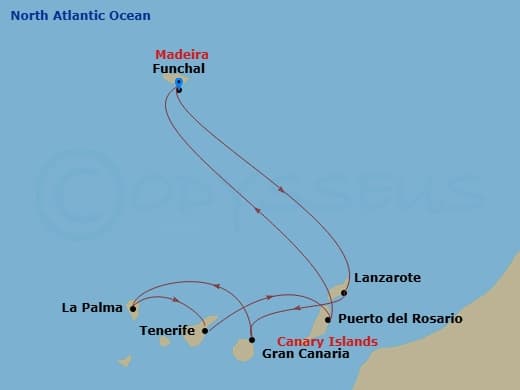 Itinerary map