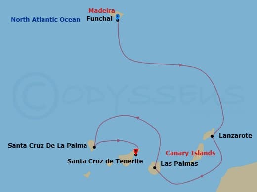 Itinerary map