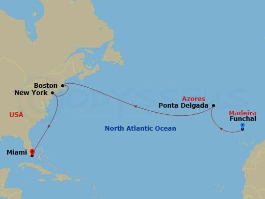 Itinerary map