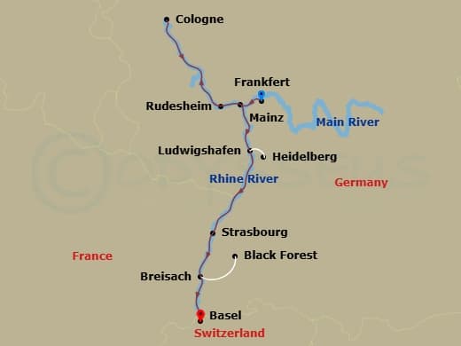 Itinerary map