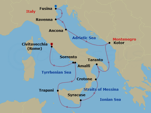 Itinerary map
