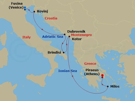 Itinerary map