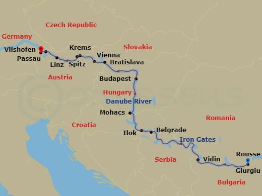 Itinerary map