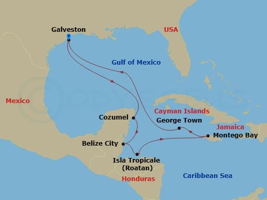 Itinerary map