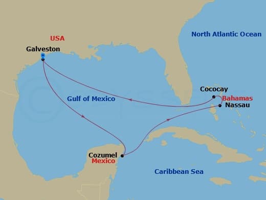 Itinerary map