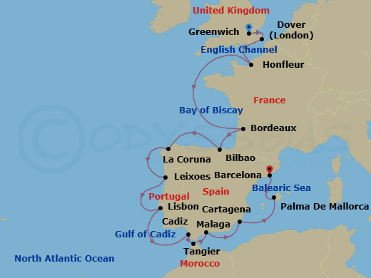 Itinerary map