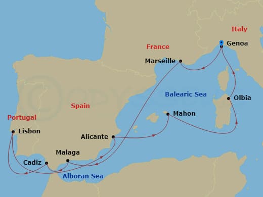 Itinerary map