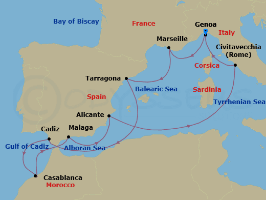 Itinerary map