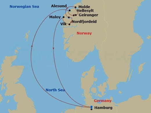 Itinerary map