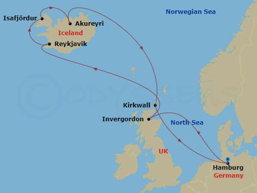 Itinerary map