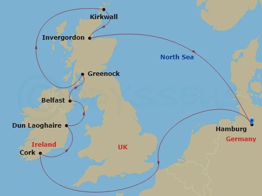 Itinerary map